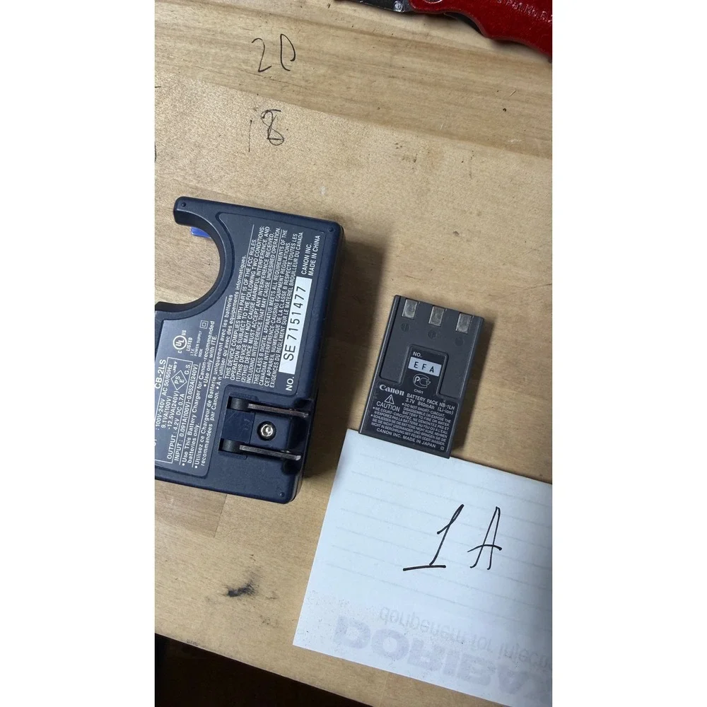 Canon CB-2LS Battery Charger and NB-1LH Lithium Ion Battery Pack Set Genuine‎